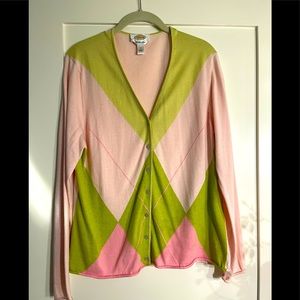 Talbots brand cashmere blend cardigan.